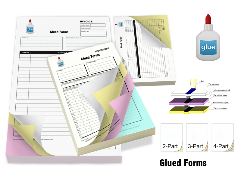 Premium Glued Carbonless Forms printing EU